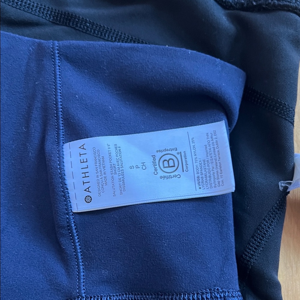 Athleta set of 2 Women's Navy and Black Spandex Shorts - Picture 8 of 9